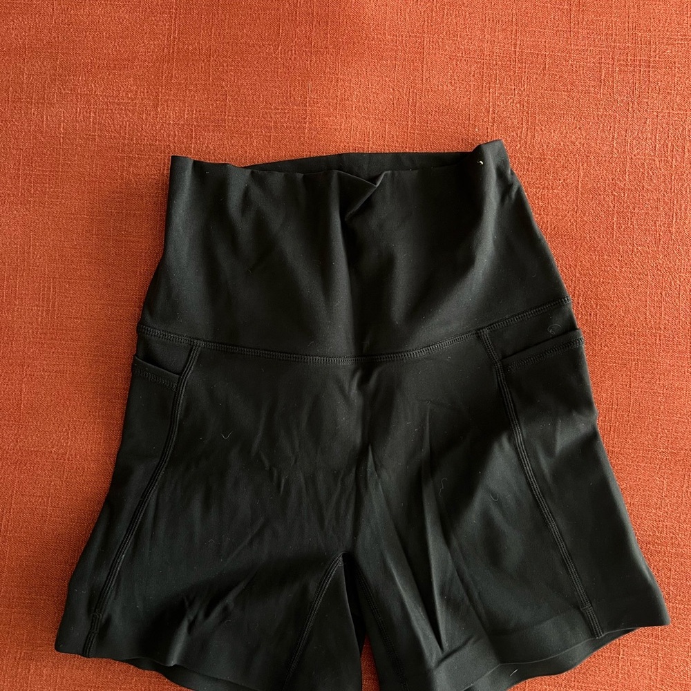 Black High-Waisted Bike Shorts